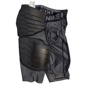 Nike Pro Combat Padded Compression Men's Shorts Gray Black Stripes Size Small